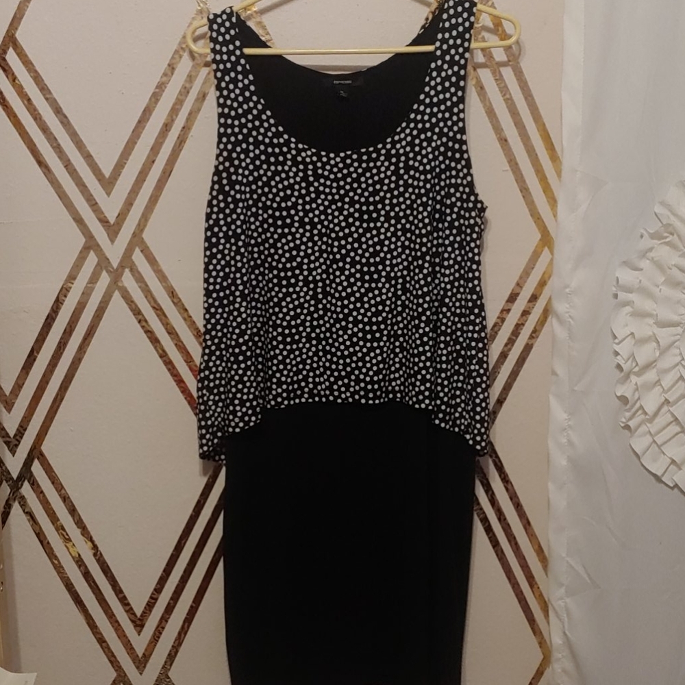 Cute sleeveless dress medium polka dots